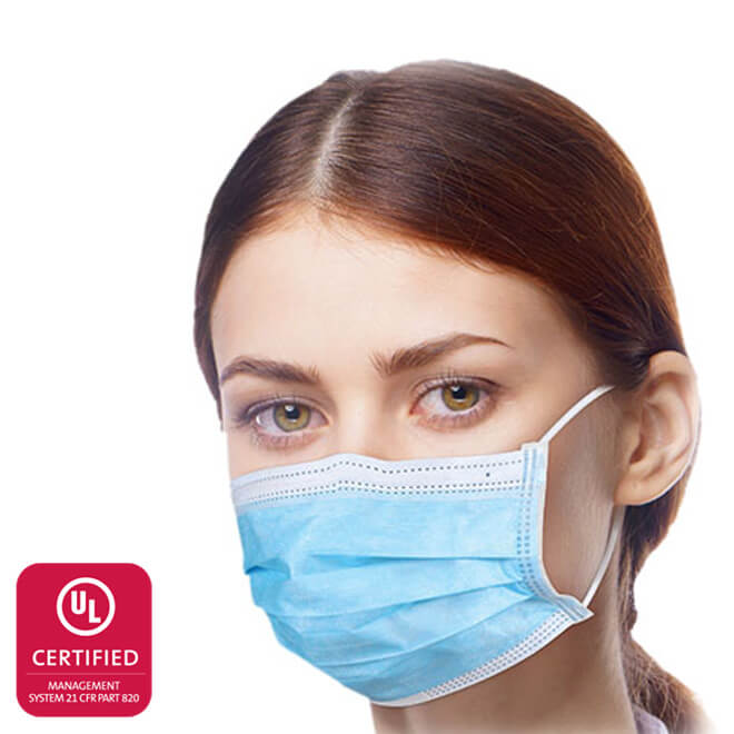 Pleated Surgical Face Mask, Single Use